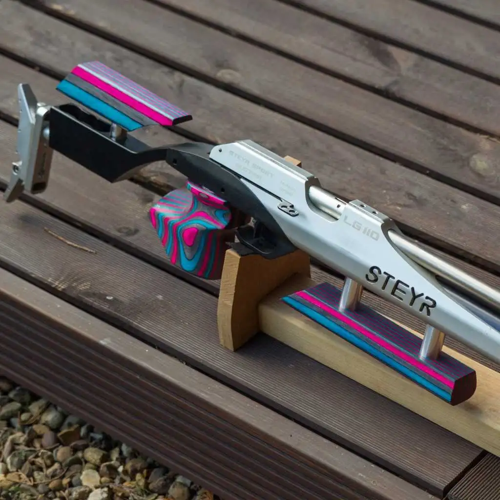 A Daviesbuilt custom Steyr LG110 in colourful laminate